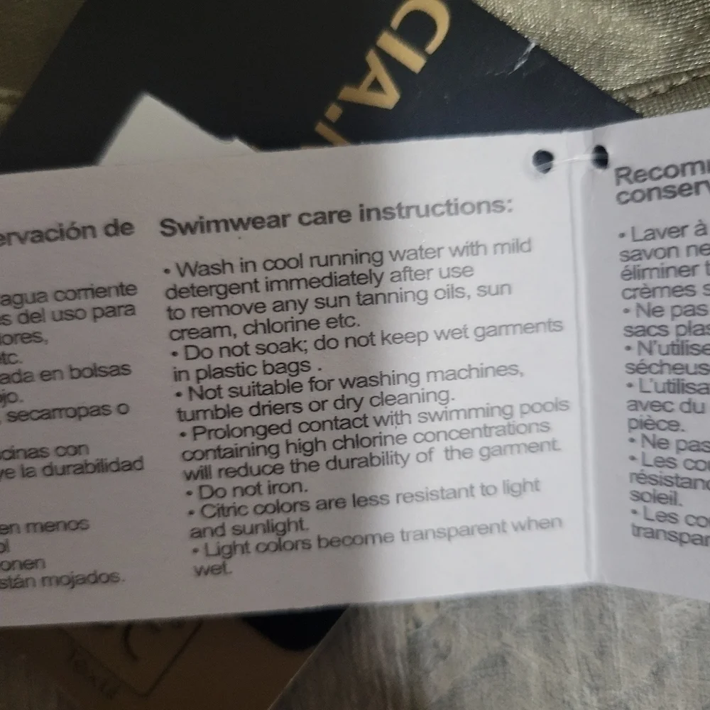 NWT Cia Maritima bathing suit set size medium